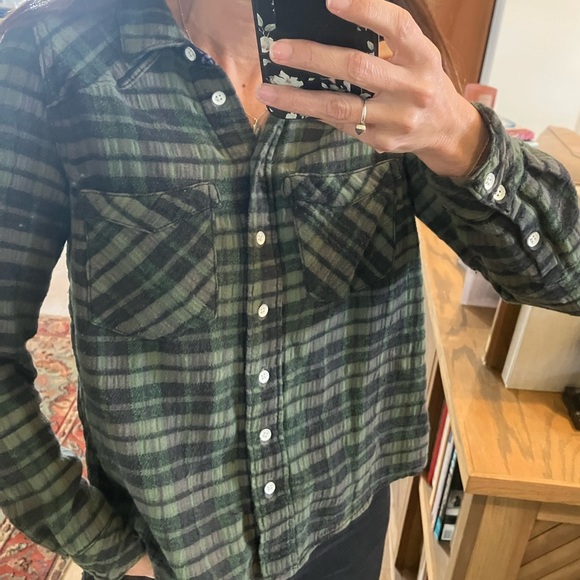 Free people xs plaid button down - Picture 1 of 4